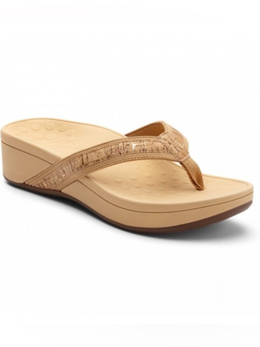 Vionic High Tide Platform Gold CorkThong Sandal size 7
